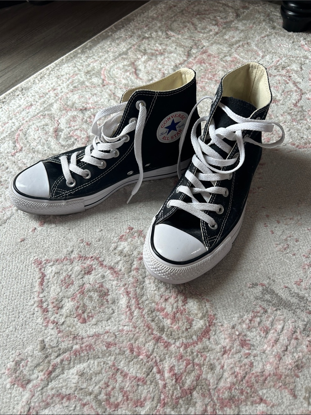 Converse Black and White High Top Sneakers